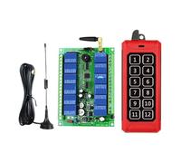 Interrupteur à Bouton Poussoir Pour Grue Télécommande Sans Fil RF 12 Canaux For Pont Roulant, Récepteur For Système De Clé Numérique(SET-1)