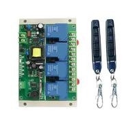 Interrupteur à Bouton Poussoir Pour Grue Télécommande Sans Fil RF 4 Canaux, Relais 30 A, Récepteur, Émetteur, Éclairage, Rideaux/portes Électriques(Set-2)