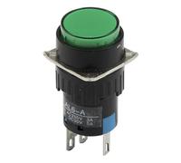Interrupteur à bouton-poussoir rond autobloquant AL6-A-11 16 mm, 50 pièces/lot, LA16Y-11D SPST 220 V 12(Green,220V)