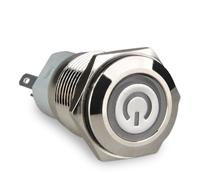 Interrupteur à bouton-poussoir rond en métal, 1NO + 1NC, 5 broches, 16 mm, multicolore, 12 V, 24 V, 2 pièces(Blue,AC220V)