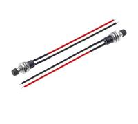 Interrupteur à bouton-poussoir rond PBS-110 de 7 mm, 1 A/250 V, 3 A/125 V CA, à réinitialisation automatique, momentané, marche/arrêt, avec fil de 20 cm(1 x 6 colours,1PCS)