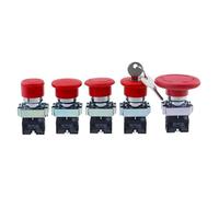 Interrupteur à bouton-poussoir rotatif d'arrêt d'urgence à clé 1NC, verrouillage à 2 positions, bouton à tête champignon de 22 mm, 1 pièce, XB2-BS142 XB2-BS442 XB2-BS542(XB2-BD642,1NO1NC)