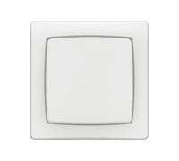 Interrupteur à bouton-poussoir simple à montage en saillie 6A 1 module Legrand Les Apparents avec cadre blanc