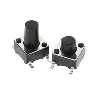 Interrupteur à bouton-poussoir tactile 12 V cuivre 4 broches 6 x 6 x 5 mm (4,3 x 5 x 5,5 mm) - Utilisation domestique - 1 pièce(6X6X21MM)