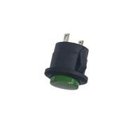 Interrupteur à bouton-poussoir tactile en métal, 10 pièces/lot, 16 mm, sans boucle, 250 V, 3 A, disjoncteur à réinitialisation automatique(Green)