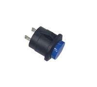 Interrupteur à bouton-poussoir tactile en métal, 10 pièces/lot, 16 mm, sans boucle, 250 V, 3 A, disjoncteur à réinitialisation automatique(Blue)