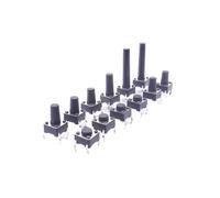 Interrupteur à bouton-poussoir tactile Lot de 20 boutons-poussoirs tactiles momentanés 6 x 6 x 4,3 mm for circuit imprimé, boîtier DIP 4 broches.(14)