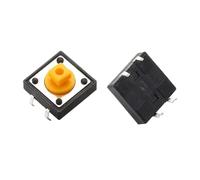 Interrupteur à bouton-poussoir tactile momentané 12 x 12 x 7,3 mm Micro-interrupteur avec bouton Blanc Noir Jaune Bleu Rouge Kit 12 x 12 x 7,3 mm(Each 10Set)