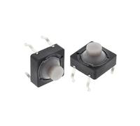 Interrupteur à bouton-poussoir tactile silencieux en silicone conducteur à 4 broches, 8 x 8 x 5 mm, avec réarmement automatique (1 pièce)