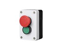 Interrupteur à Bouton-Poussoir Vert 2P à Deux Positions, 10 A, for arrêt d'urgence, réinitialisation, étanche, contrôle Industriel, Alimentation NO/NF