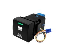 Interrupteur à bouton-poussoir vert blanc, feu de brouillard, klaxon fixe, type momentané, pour garage, compatible avec Toyota, compatible avec Camry(REAR LIGHTS)