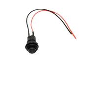 Interrupteur à bouton rond 12 mm avec câble de 20 cm, autobloquant ou non, DS-428/427/425, à réarmement automatique (lot de 5/20/100 pièces).(Self Locking Black,500PCS)