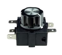Interrupteur à bouton rotatif 16 A 3 broches/5 broches for chauffage électrique CA Thermostat sélecteur 4 vitesses for contrôle de température(5pins Switch 3Gear)