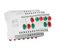 Interrupteur à bouton sur rail DIN AC DC 12 V-230 V 1 A -6 A, interrupteur de commande de démarrage et d'arrêt du moteur, indicateur LED, 1 pièce(Red Button,ACDC 12V)