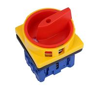 Interrupteur à came 3P On Off pour alimentation et charge, disjoncteur LSD11-32 A, interrupteur à came 32 A pour circuits principaux et auxiliaires, commande de moteur triphasé a