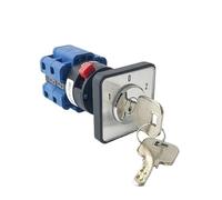 Interrupteur à came de transfert universel clé verrouillable trois vitesses et deux sections LW26-32F/2, 32 A, double alimentation, moteur commutation inversé