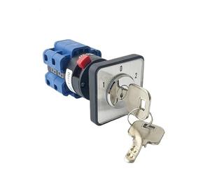 Interrupteur à came de transfert universel clé verrouillable trois vitesses et deux sections LW26-32F/2, 32 A, double alimentation, moteur commutation inversé