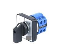 Interrupteur à came inverseur SZW26/LW26-20, 20 A, 660 V, 2 pôles, 8 vis, 3 positions, 48 x 48 mm, transfert sur panneau, marche/arrêt, marche