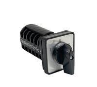 Interrupteur à came rotatif LW8-10/5, contact argenté, 10 A, 5 niveaux, 3 positions, commande, double alimentation, moteur, noir