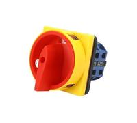 Interrupteur à came rotatif SZW26-25 25 A 2GS 2 pôles 8 vis 64 x 64 mm avec bouton de coupure de courant et cadenas