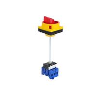 Interrupteur à came rotatif triphasé YMD11-25B avec cadenas rouge et jaune et bras d'extension, sélecteur marche/arrêt, remplace LW30-25A Controls Switches