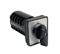 Interrupteur à came rotatif universel, 380 V, 10 A, 5 niveaux, 3 positions, contact argenté, double circuit de commande, noir, LW8-10/5, 1 pièce(Customize)