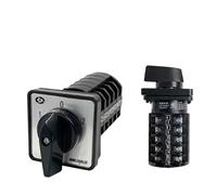 Interrupteur à came rotatif universel double alimentation, 380 V, 10 A, 5 niveaux, 3 positions, contact argenté, circuit de commande(01)