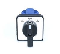 Interrupteur à cames 3 positions LW26-20 - Interrupteur inverseur électrique triphasé 20 A ON-OFF-ON for montage sur panneau (64x64 mm et 48x48 mm)(ON OFF ON 48x48mm)