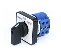 Interrupteur à cames inverseur rotatif biphasé 20 A SZW26-20 - Interrupteur de fin de course argenté for montage sur panneau 64 x 64 mm, 48 x 48 mm(D202.2 48x48mm)