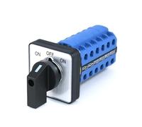 Interrupteur à cames LW26-20 6 phases 20 A 660 V - Sélecteur ON-OFF-ON avec 24 bornes for montage sur panneau(ON OFF ON 64x64mm)