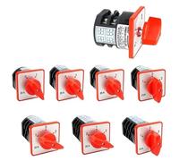 Interrupteur à cames rotatif combiné HZ5D-20/4, 20 A, 4 kW, 1, 2, 3, 4 sections, 3 pôles, 3 positions, HZ5D L01 L02 L03 M04 M05 M08(HZ5D-M08(012) 4 sect)