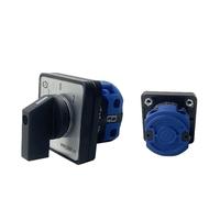 Interrupteur à cames rotatif de conversion LW39B-16/1 660 V 16 A 1 pôle 3 positions 4 bornes commande double alimentation contacts argentés LW26