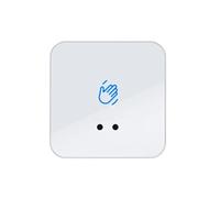 Interrupteur à capteur infrarouge pour contrôle d'accès sans contact, paramètres de retard personnalisables et sensibilité réglable, matériau PC et ABS (blanc, 86 x 86 mm)