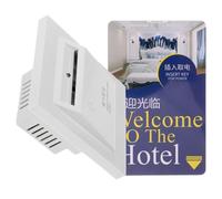 Interrupteur à Carte 20a à Trois Fils, Panneau Mural Blanc pour Hôtels | Activation par Carte, Gestion Électrique, Sécurité Renforcée, Design PC Moderne, pour Chambres D’hôtes