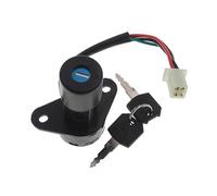 Interrupteur À Clé De Moto pour Suzuki pour GS125 1 Jeu De Clés Contacteur D'allumage 4 Fils avec 2 Moto