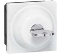 Legrand Interrupteur à clé Ronis n°601 Mosaic 2 positions, 2 modules, 6A 250V Blanc