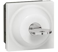 Legrand Interrupteur à clé Ronis 3 positions Mosaic 2 modules 6A 250V blanc RAL9003