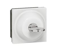 Legrand Interrupteur à clé Ronis 3 positions Mosaic 2 modules 6A 250V blanc RAL9003