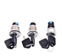 Interrupteur à clé rotatif en métal, 16mm, 19mm, 22mm, 2 ou 3 positions, bouton-poussoir en acier inoxydable, verrouillage, 1NO1NC, 1 pièce(Harness Connector,2 position)