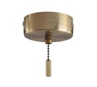 Interrupteur à cordon de traction pour plafonnier avec chaîne, contrôle d'éclairage en fer en bronze, 6 cm de diamètre, utilisation universelle pour salle de bain, ventilateur et stores (50 cm)