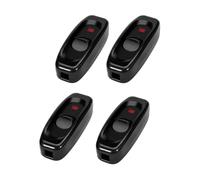 Interrupteur à cordon en ligne AC 250V 10A, 4 pièces, bascule marche/arrêt | Paquet de 4 interrupteurs à cordon en ligne avec indicateur néon, 10 A 250 V(4pcs Black)