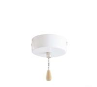 Interrupteur à cordon pour plafonnier - En plastique blanc - Montage sur le dessus - Avec cordon de 150 cm - 220 V-250 V - 3 A - Pour salle de bain