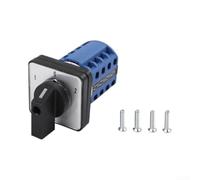Interrupteur à courant rotatif 3 positions 4 broches 16 ports 660 V 20 A Interrupteur à came pour commande du moteur Armoire de commutation Installations industrielles Dimensions d'installation 48 x