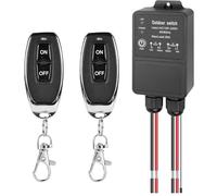 Interrupteur à distance, AC/220/240 V 30 A, interrupteur sans fil, relais sans fil avec 2 émetteurs de commande radio, module relais radio, émetteur pour porte de garage, porte roulante, pompes