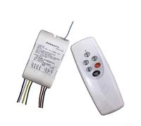 Interrupteur à distance LED sans fil 2/3/4 voies pour plafonniers avec fonction murale, portée de 80 m, minuterie et mode sécurité, jusqu'à 1000 W par canal (4 voies)