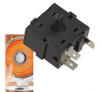 Interrupteur à distance rotatif ABS robuste pour ventilateurs de chauffage d'appoint avec compatibilité 3 broches et 5 broches en blanc (C)