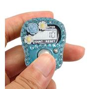 Interrupteur à doigt numérique, contre-clicker numérique | Interrupteur manuel numérique, réglable, mécanique réglable avec design en strass floral, portable pour la pratique de l'enseignement