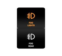 Interrupteur à double bouton-poussoir 12 V, barre lumineuse LED orange/blanc pour Toyota 4Runner Prado Landcruiser, dimensions 32,5 mm x 22 mm(Ginger)