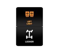 Interrupteur à double bouton-poussoir 12 V, barre lumineuse LED orange/blanc pour Toyota 4Runner Prado Landcruiser, dimensions 32,5 mm x 22 mm(Deep Purple)