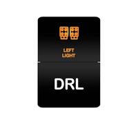 Interrupteur à double bouton-poussoir 12 V, barre lumineuse LED orange/blanc pour Toyota 4Runner Prado Landcruiser, dimensions 32,5 mm x 22 mm(Emerald Green)